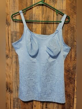 Ruby Ribbon Pale Blue Floral Jacquard Tank